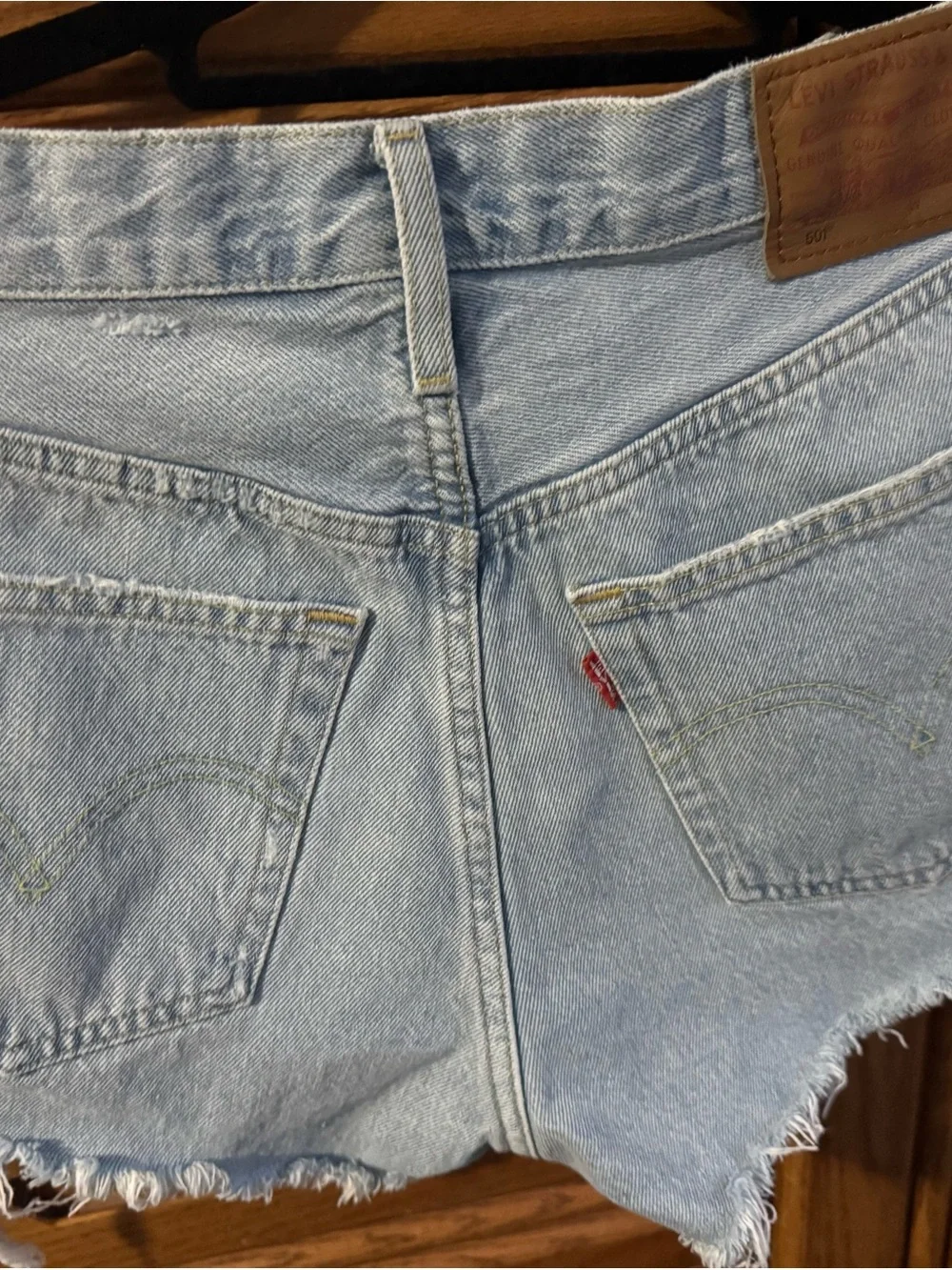 Levi's Light Blue Relaxed Denim Shorts size L
